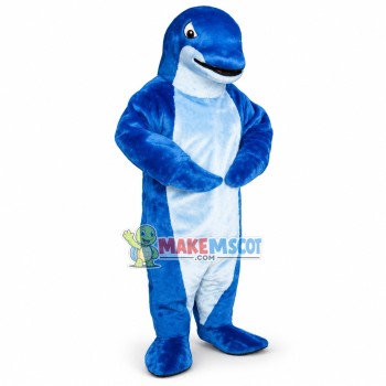 Peaceful Standing Style Dolphin Mascot Costume