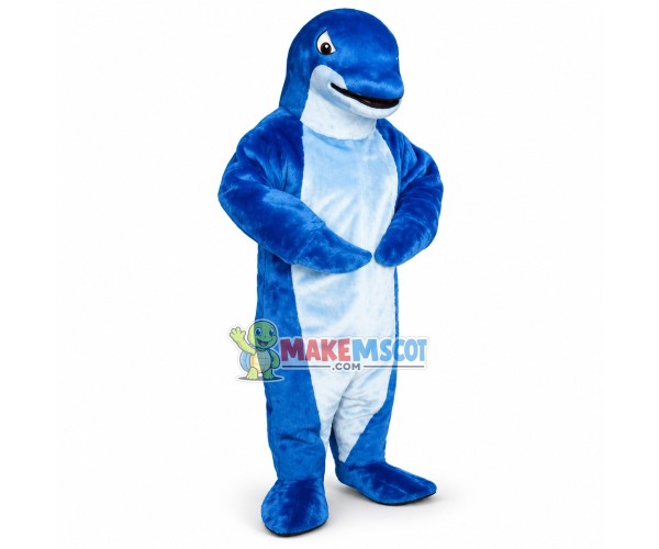 Peaceful Standing Style Dolphin Mascot Costume Peaceful Standing Style Dolphin Mascot Costume