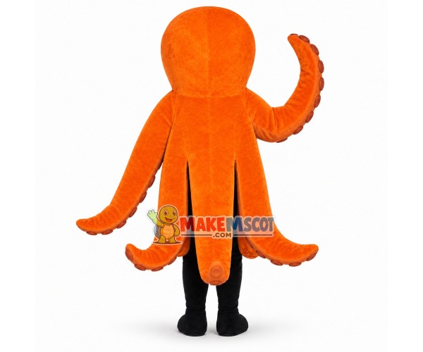 Lively Orange Octopus Mascot Costume