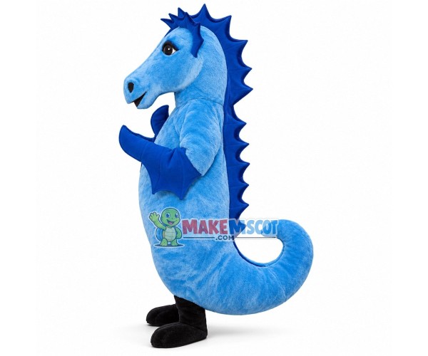 Blue Seahorse Mascot Costume for Adult Blue Seahorse Mascot Costume for Adult