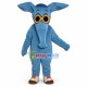 Little Blue Elephant With Sunglasses Mascot Costume Little Blue Elephant With Sunglasses Mascot Costume