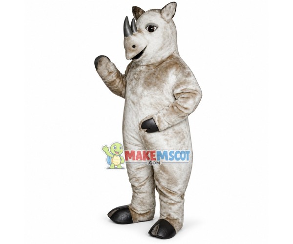 The Mighty Grey Rhino Mascot Costume The Mighty Grey Rhino Mascot Costume