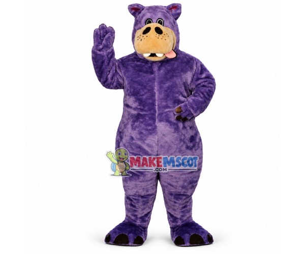 Naughty Purple Hippo Mascot Costume
