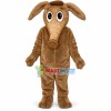 Surprised Little Brown Elephant Mascot Costume
