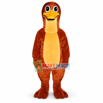 Brown Platypus With Long Neck Mascot Costume Brown Platypus With Long Neck Mascot Costume