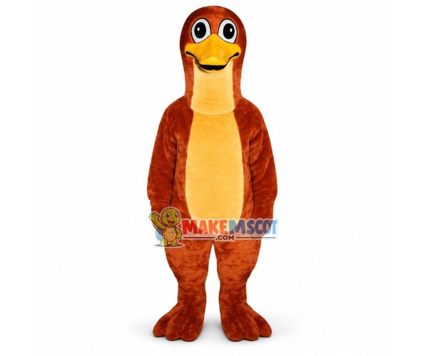 Brown Platypus With Long Neck Mascot Costume Brown Platypus With Long Neck Mascot Costume