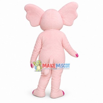 Elephant Lady With Pink Eyeshadow Mascot Costume Elephant Lady With Pink Eyeshadow Mascot Costume