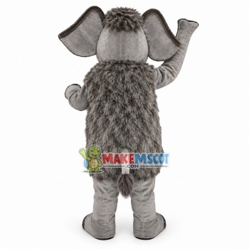 Alert Grey Mammoth Mascot Costume
