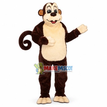 Nervous Curly Tail Monkey Mascot Costume