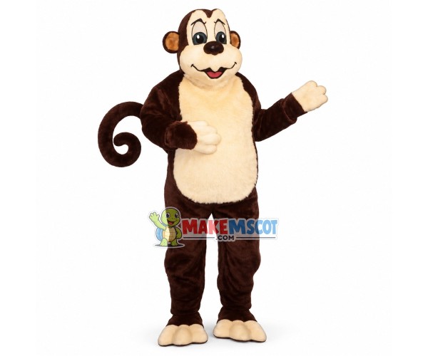 Nervous Curly Tail Monkey Mascot Costume Nervous Curly Tail Monkey Mascot Costume
