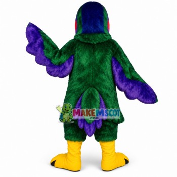 Long-haired Motley Parrot With Smooth Fur Mascot Costume Long-haired Motley Parrot With Smooth Fur Mascot Costume