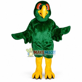 Soft Green Bird With Big Eyes Mascot Costume