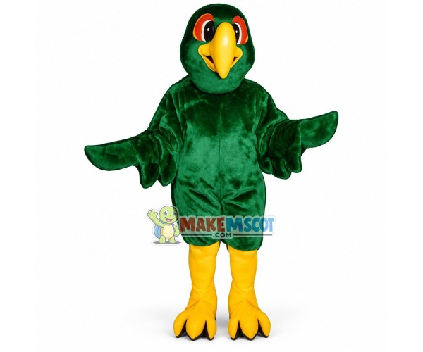Soft Green Bird With Big Eyes Mascot Costume Soft Green Bird With Big Eyes Mascot Costume