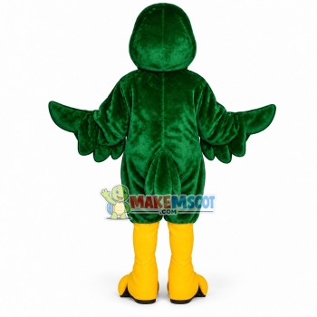 Soft Green Bird With Big Eyes Mascot Costume Soft Green Bird With Big Eyes Mascot Costume