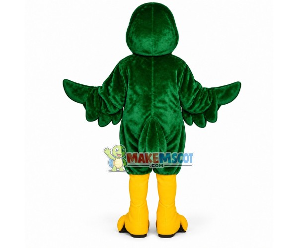 Soft Green Bird With Big Eyes Mascot Costume Soft Green Bird With Big Eyes Mascot Costume
