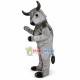 Diligent Gray Buffalo Mascot Costume Diligent Gray Buffalo Mascot Costume
