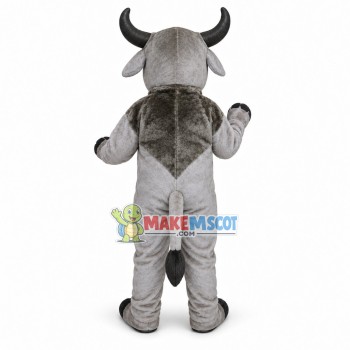 Diligent Gray Buffalo Mascot Costume