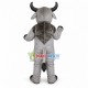 Diligent Gray Buffalo Mascot Costume Diligent Gray Buffalo Mascot Costume