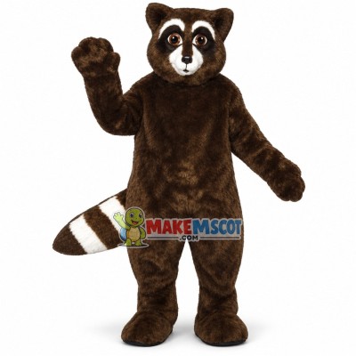 Lovely Soft Plush Brown Raccoon Mascot Costume
