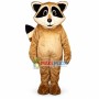 Obedient Khaki Raccoon Mascot Costume