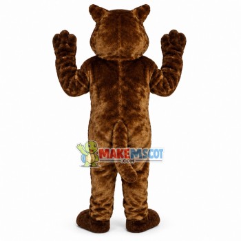 Adult Wild Bear With Blue Eyes Mascot Costume Adult Wild Bear With Blue Eyes Mascot Costume