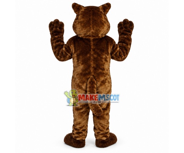 Adult Wild Bear With Blue Eyes Mascot Costume Adult Wild Bear With Blue Eyes Mascot Costume