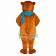 Bear With Plaid Square Scarf Mascot Costume Bear With Plaid Square Scarf Mascot Costume