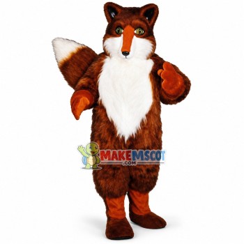 Alert Long Wool Red Fox Mascot Costume Alert Long Wool Red Fox Mascot Costume