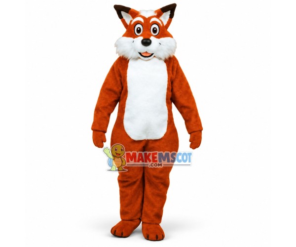 Surprised the Red Fox Mascot Costume Surprised the Red Fox Mascot Costume