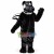 Black Shiny Wool Skunk Mascot Costume