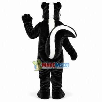 Black Shiny Wool Skunk Mascot Costume Black Shiny Wool Skunk Mascot Costume
