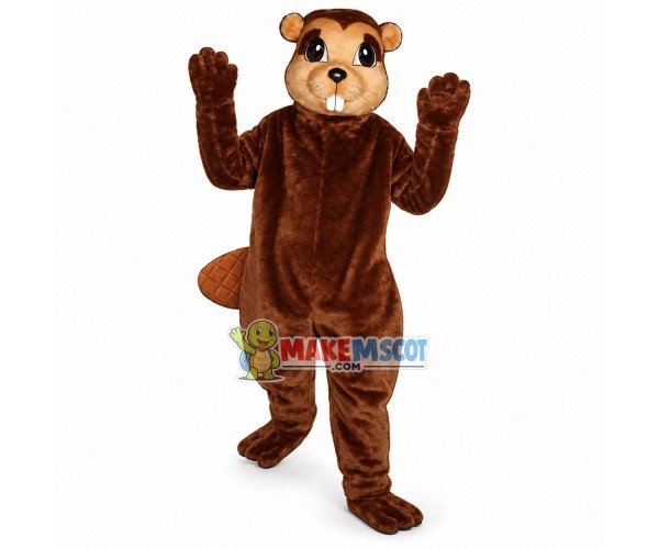 Adult Plush Brown Beaver Mascot Costume Adult Plush Brown Beaver Mascot Costume