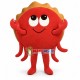 Red Crab With Round Body Mascot Costume Red Crab With Round Body Mascot Costume
