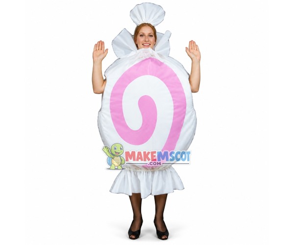 Beautifully Packaged Candy Mascot Costume Beautifully Packaged Candy Mascot Costume