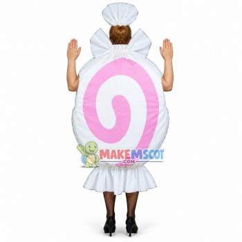 Beautifully Packaged Candy Mascot Costume Beautifully Packaged Candy Mascot Costume