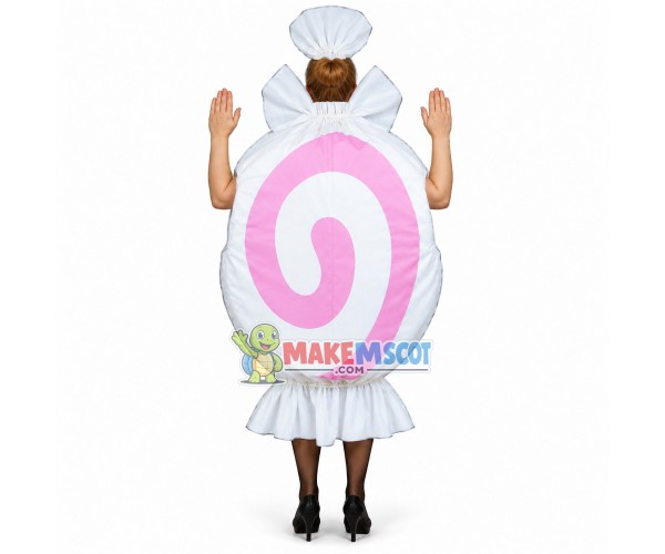 Beautifully Packaged Candy Mascot Costume Beautifully Packaged Candy Mascot Costume