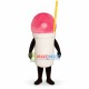Cup of Icy Strawberry Smoothie Mascot Costume Cup of Icy Strawberry Smoothie Mascot Costume