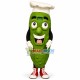 Bitter Melon Wearing Chef Hat Mascot Costume Bitter Melon Wearing Chef Hat Mascot Costume