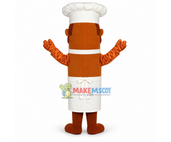 Ham Sausage In The Chef Apron Mascot Costume Ham Sausage In The Chef Apron Mascot Costume