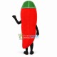 Cartoon Chili Doll With Mustache Mascot Costume
