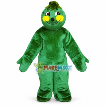 Soft Green Smiling Doll Mascot Costume