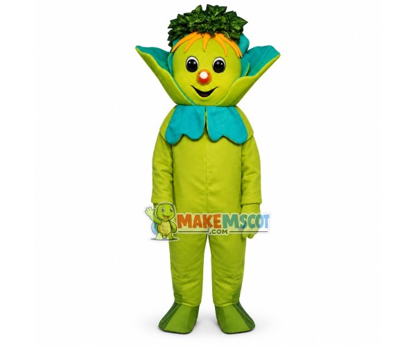 Funny Cartoon Green Ginseng Doll Mascot Costume