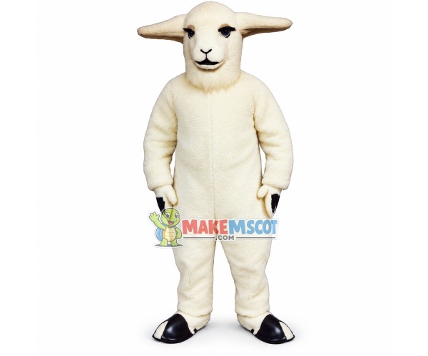 Old Goat With Braced Ears Mascot Costume Old Goat With Braced Ears Mascot Costume