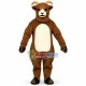 Adult Power Brown Goat Mascot Costume Adult Power Brown Goat Mascot Costume
