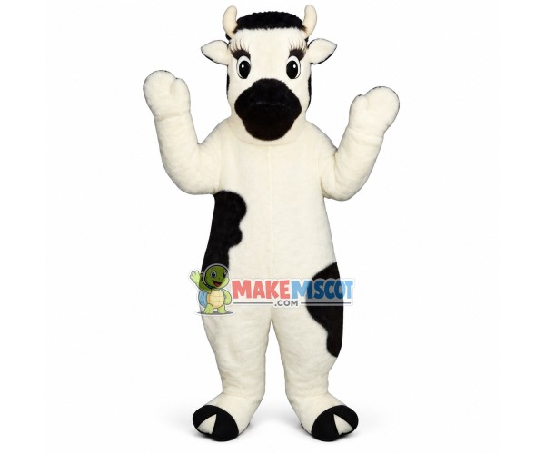 Docile Cow of Farm Mascot Costume Docile Cow of Farm Mascot Costume