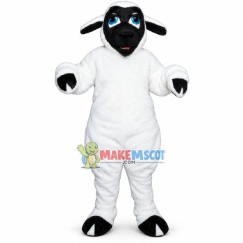 Soft Sheep With Black Face Mascot Costume