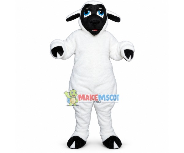 Soft Sheep With Black Face Mascot Costume Soft Sheep With Black Face Mascot Costume