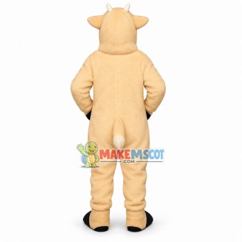 Short-horned Beige Goat Mascot Costume Short-horned Beige Goat Mascot Costume