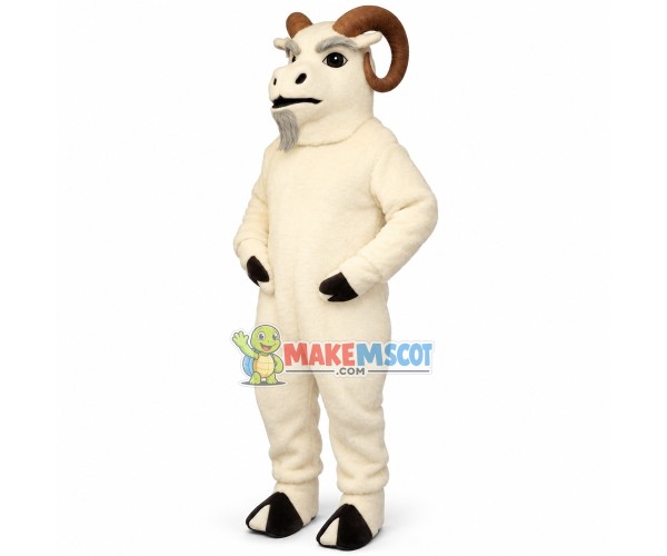 Old Ram With Power Horns Mascot Costume Old Ram With Power Horns Mascot Costume