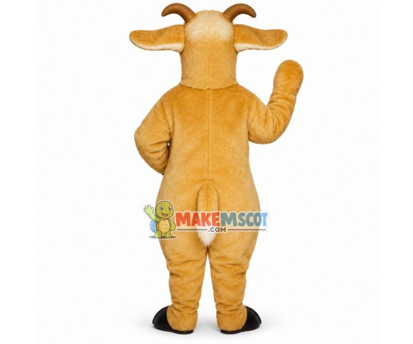 Elder Brown Goat Adult Mascot Costume Elder Brown Goat Adult Mascot Costume